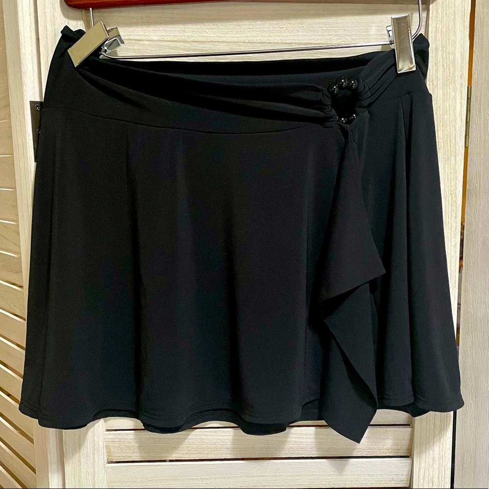 Robert Piccone Black Mini Swim Skirt